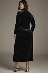 Thumbnail View 6: The Maya Ruched Cowl-Neck Dress: Velvet Long-Sleeve Edition