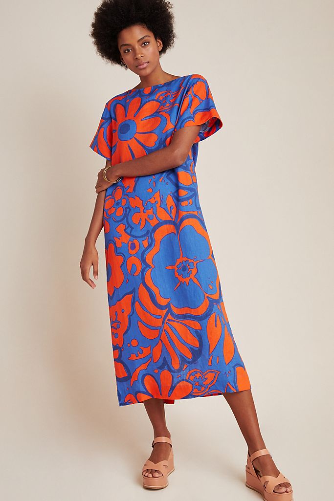 Winona Linen Maxi Dress | Anthropologie