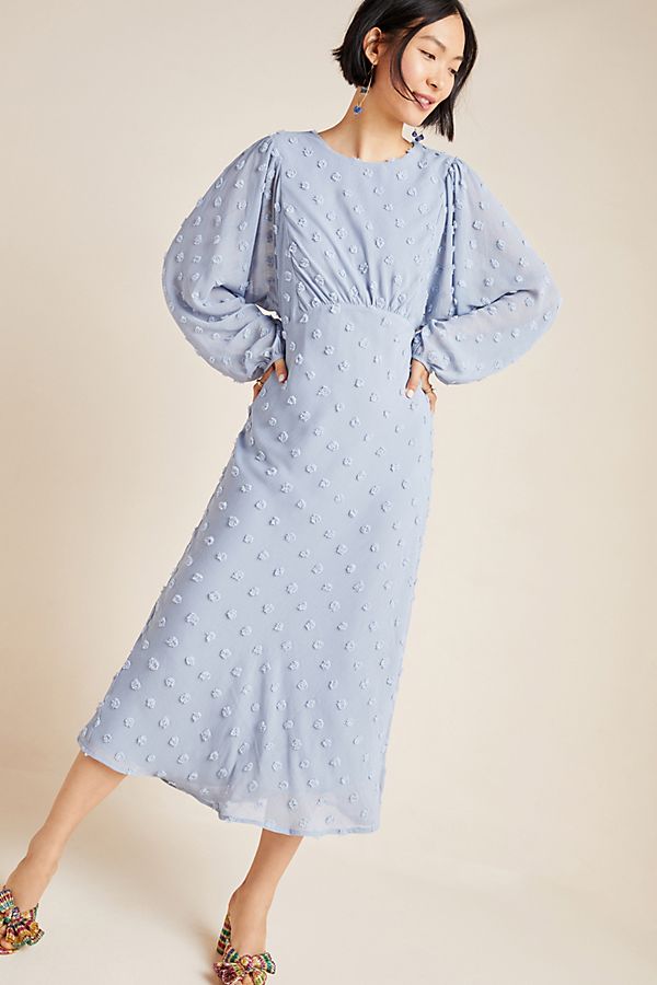 Slide View: 1: Michaela Textured Midi Dress