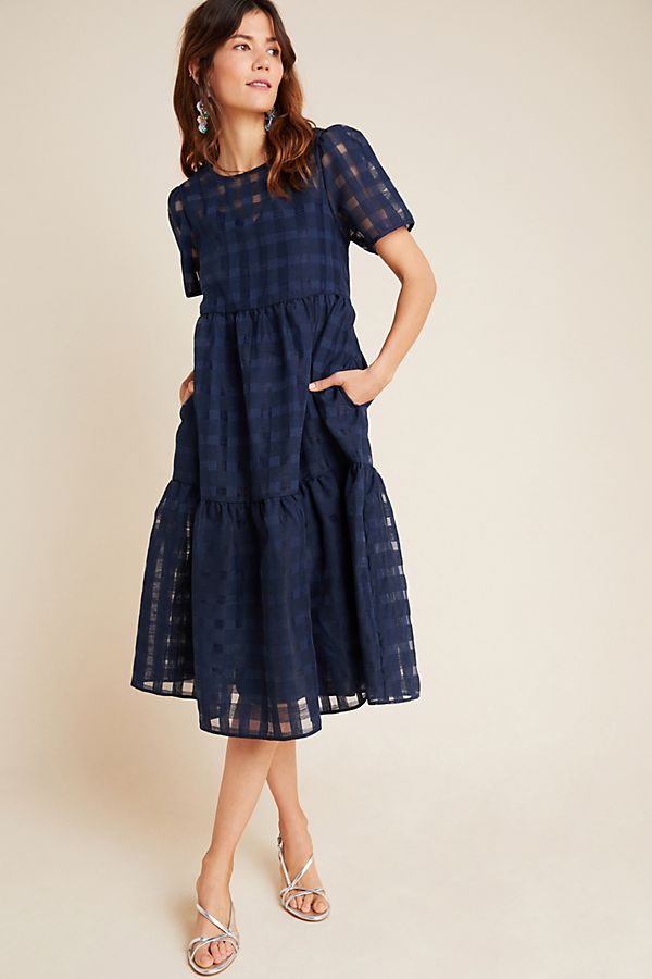 Slide View: 1: Austen Tiered Midi Dress