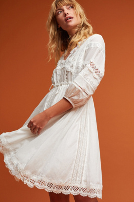 anthropologie white dress