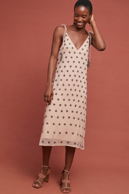 beaded slip dress