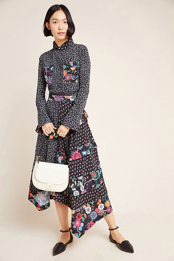 Slide View: 1: Loretta Ruffled Shirtdress