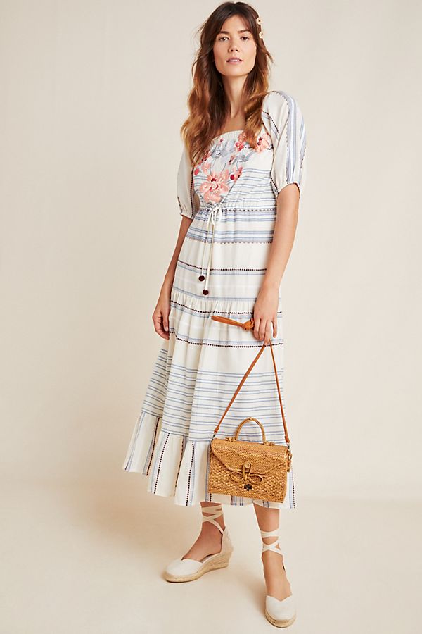 Slide View: 1: Alain Striped Midi Dress