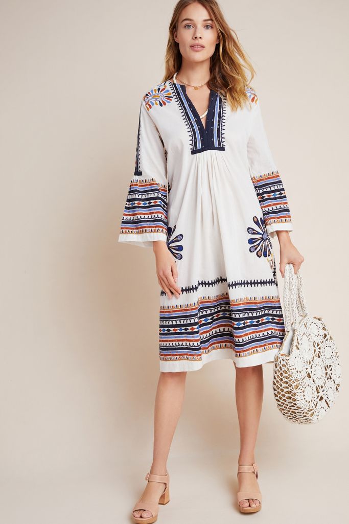 Malika Embroidered Mini Dress | Anthropologie