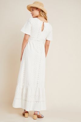 ebba eyelet midi dress