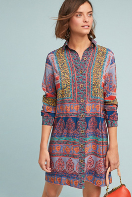 Casablanca Silk Shirtdress | Anthropologie