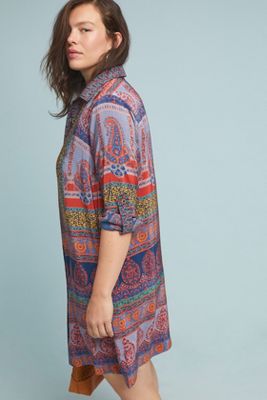 casablanca silk shirtdress