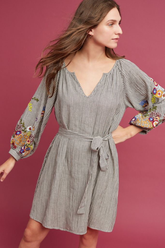 Lindsey Embroidered Tunic Dress | Anthropologie