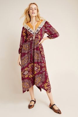 embroidered midi dress uk