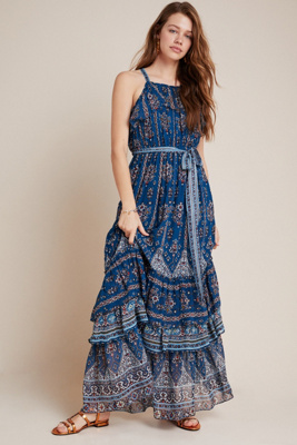 ruffle maxi dress uk