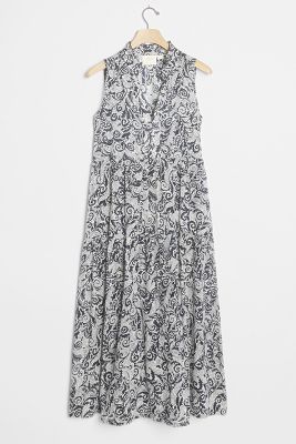 anthropologie white maxi dress