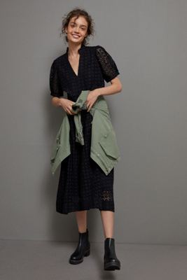 anthropologie long black dress