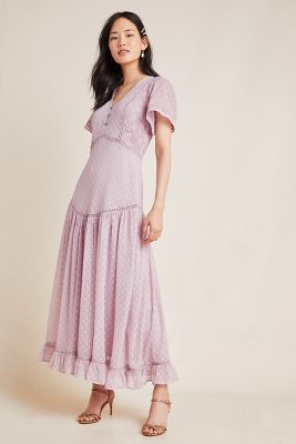 anthropologie lavender dress