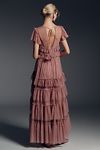 Thumbnail View 2: By Anthropologie Ruffle-Sleeve Tiered Tulle Midi Dress