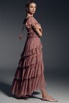 Thumbnail View 4: By Anthropologie Ruffle-Sleeve Tiered Tulle Midi Dress