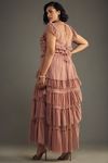 Thumbnail View 7: By Anthropologie Ruffle-Sleeve Tiered Tulle Midi Dress