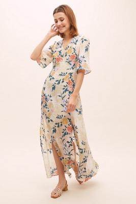 floral silk maxi dress