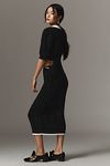 Thumbnail View 4: Maeve Short-Sleeve Collared Slim Midi Dress