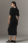 Thumbnail View 2: Maeve Short-Sleeve Collared Slim Midi Dress