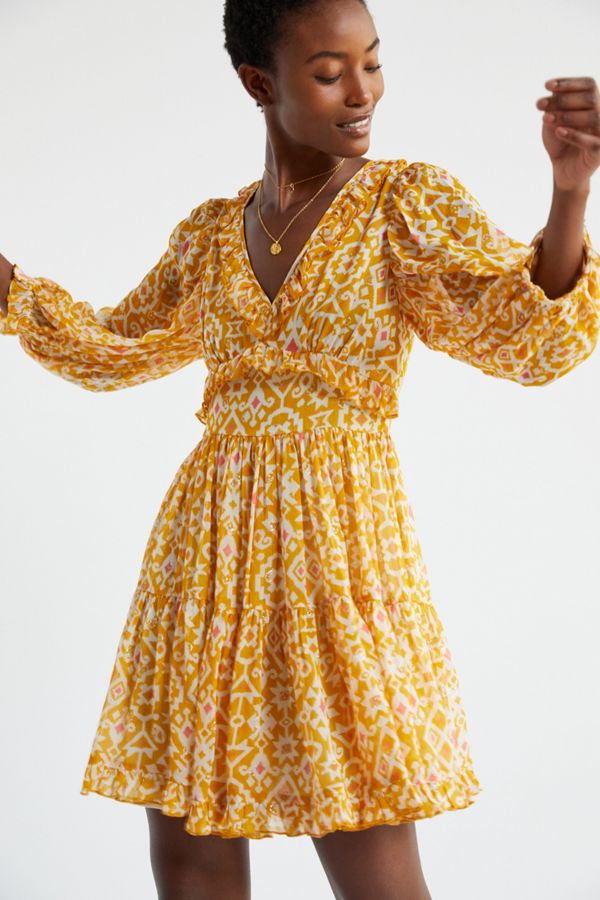 Not So Serious Marigold Mini Dress Anthropologie Uk