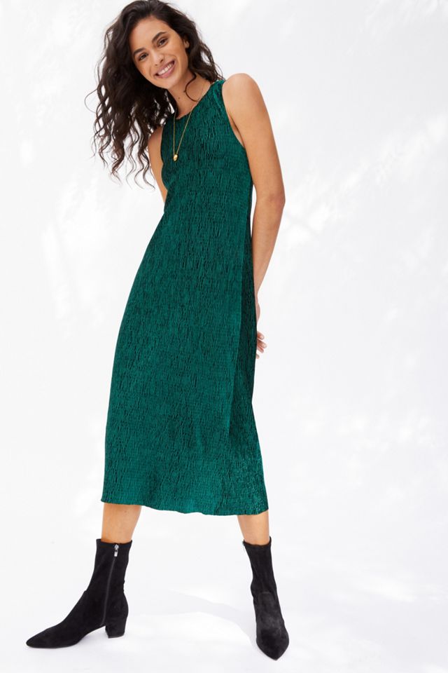 maeve strappy button front midi dress