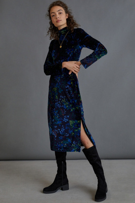 anthropologie velvet dress