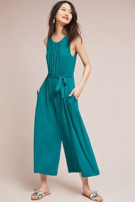 anthropologie silver jumpsuit