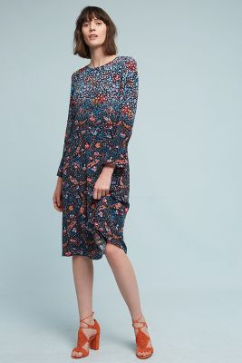 anthropologie peasant dress