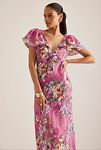 Thumbnail View 4: Robe Longue En Lin Manches Papillon Par Anthropologie