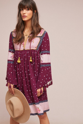 patchwork tunic dress