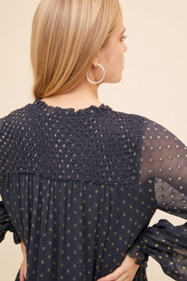 robe mi longue a pois