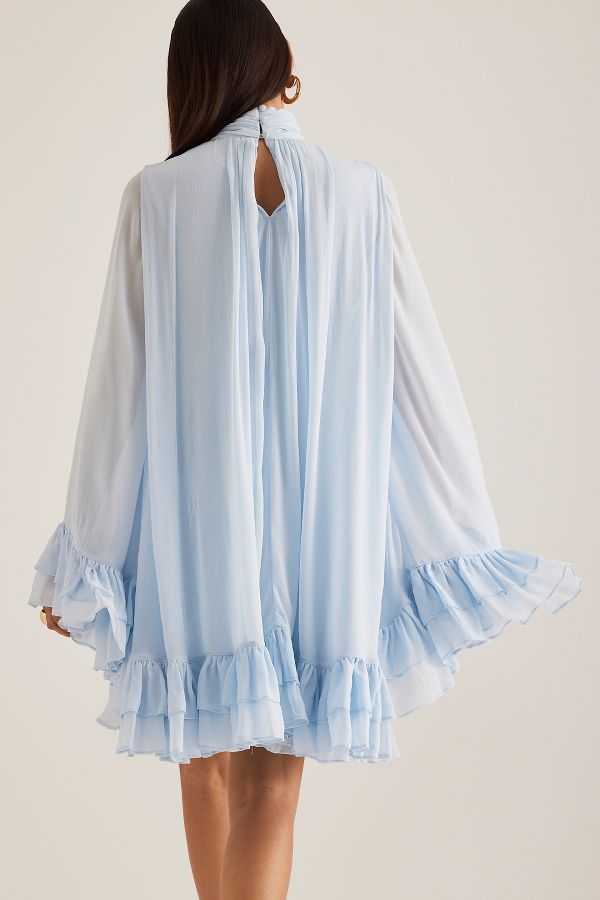 Slide View: 6: By Anthropologie Ruffle Cape Mini Dress