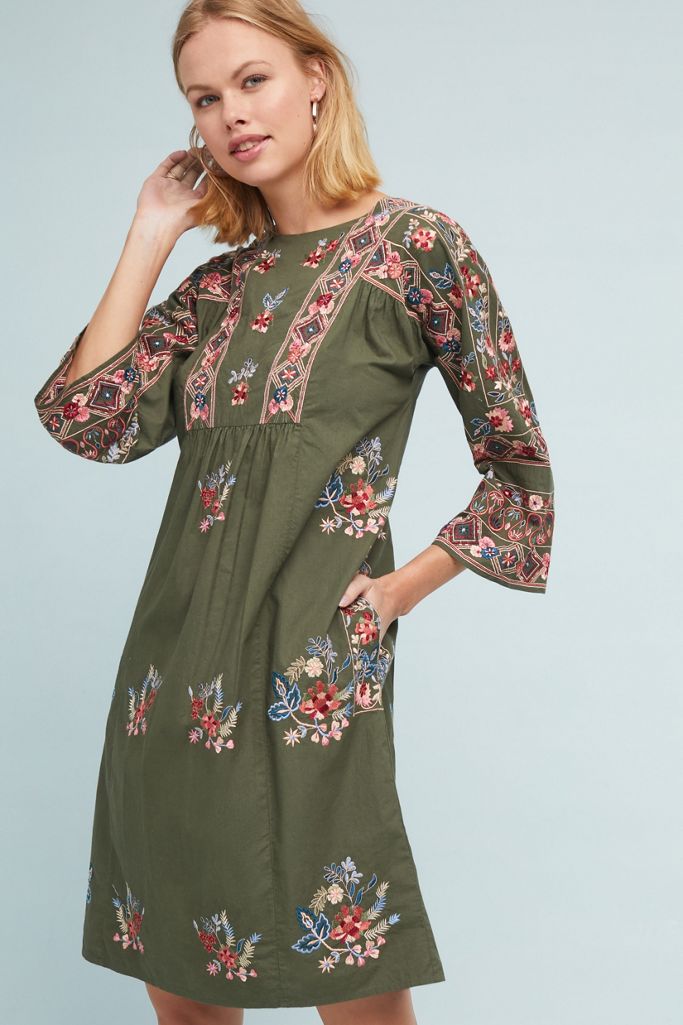 Olivia Embroidered Dress Anthropologie