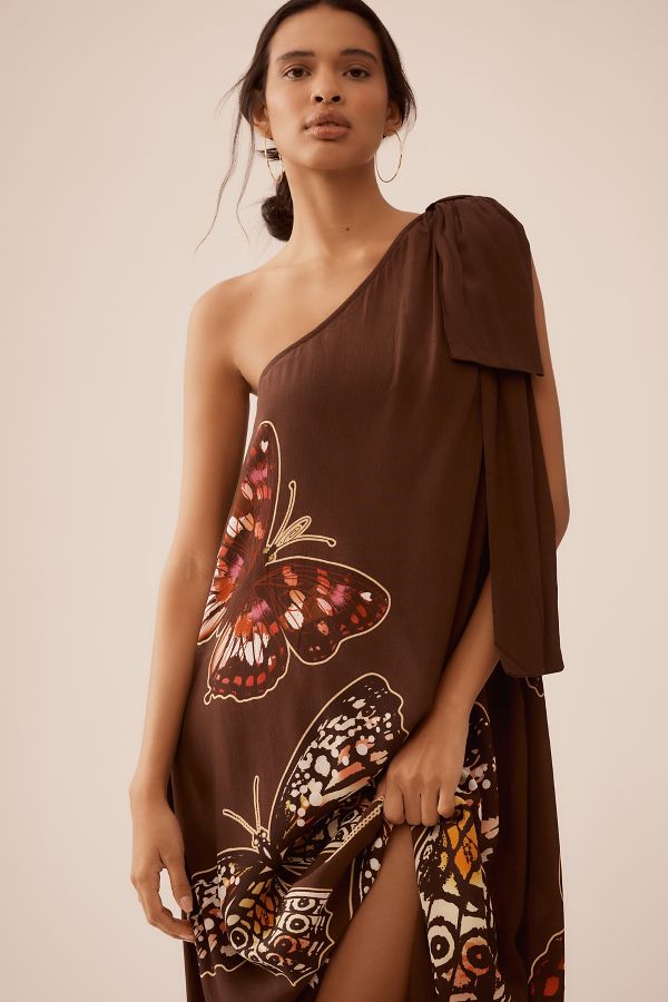 Slide View: 3: Conditions Apply Revona One-Shoulder Maxi Dress