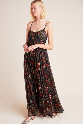 black floral maxi dress uk