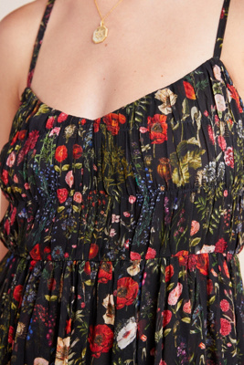 massima pleated maxi dress