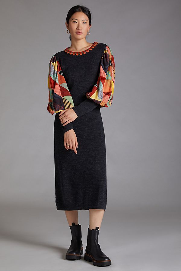 anthropologie.com | Quilted Knit Maxi Dress