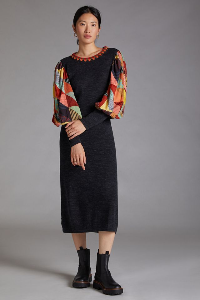 注目 Knit Quilted Bl Nk Maxi Anthropologie ワンピース Dress レディースファッション Buy