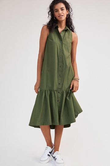 Maeve Paola Flounced Midi Dress product page
