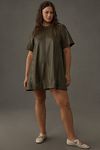 Thumbnail View 7: The Emmy Short-Sleeve Swing Mini Dress by Maeve: Faux-Leather Edition