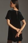 Thumbnail View 2: The Emmy Short-Sleeve Swing Mini Dress by Maeve: Velvet Edition