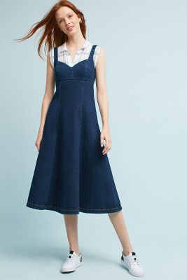 holding horses denim dress