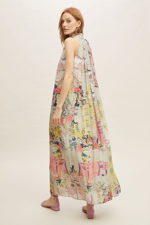 Floral-Printed Halterneck Maxi Dress | Anthropologie UK