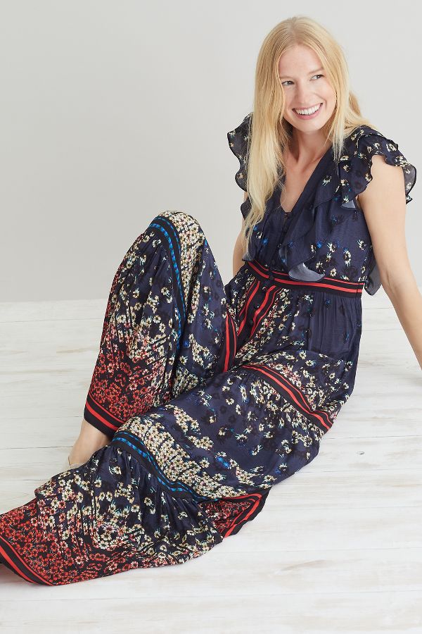 Bhanuni by Jyoti V-Neck Printed Maxi Dress | Anthropologie UK