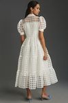 Thumbnail View 2: English Factory Organza Short-Sleeve Button-Front Midi Dress