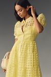 Thumbnail View 2: English Factory Organza Short-Sleeve Button-Front Midi Dress