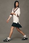 Thumbnail View 3: English Factory Pleated Twofer Sweater Mini Dress