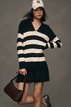 Thumbnail View 1: English Factory Collared Twofer Sweater Mini Dress