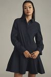 Thumbnail View 1: English Factory Long-Sleeve A-Line Mini Shirt Dress